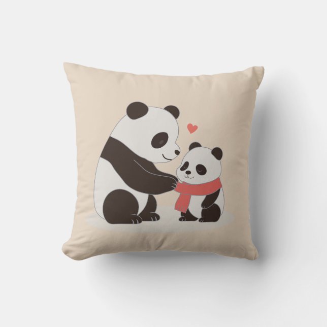 Warm Hugs, Panda Love Cushion (Front)
