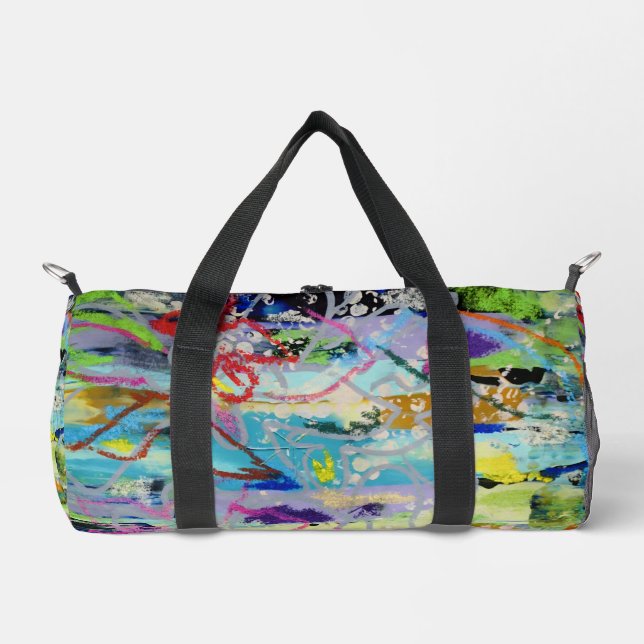 Warm Layers by Lydia's Art Sangria Duffle Bag (Front)