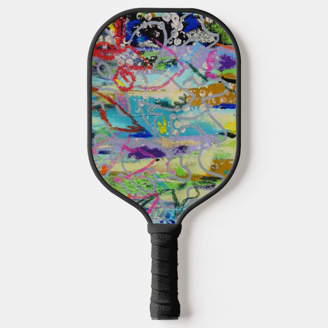 Warm Layers by Lydia's Art Sangria Pickleball Paddle (Front)