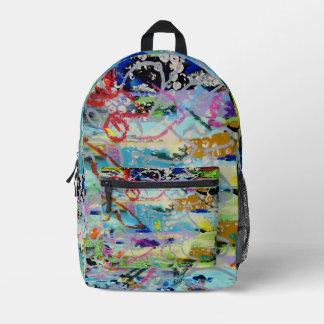 Warm Layers by Lydia's Art Sangria Printed Backpack