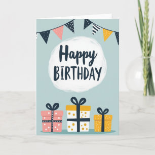 Warm Lettered Birthday Card