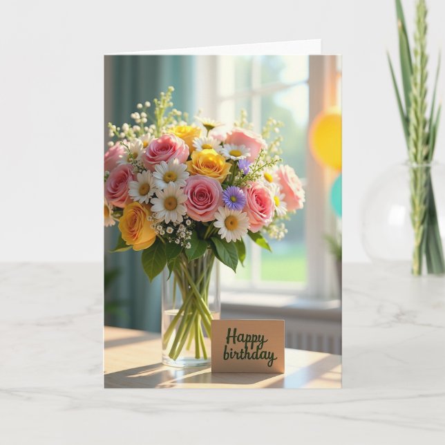 Warm Light Birthday Card (Front)