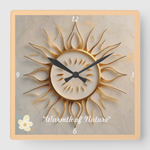 "Warm Light" Square Wall Clock