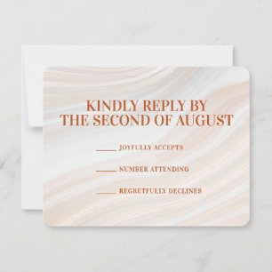 Warm Marble Geode RSVP Card