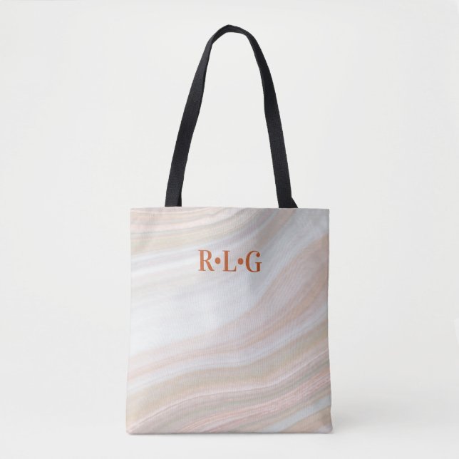 Warm Marble Geode Tote Bag (Front)