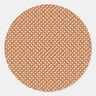 Warm Mid-Century Retro Boomerang Atomic Classic Round Sticker