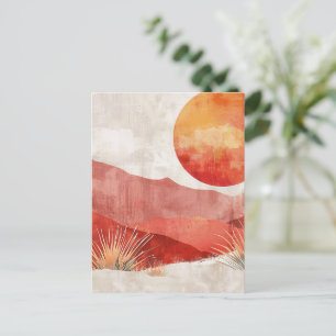 Warm Minimalist - Abstract Boho Desert Landscape Postcard
