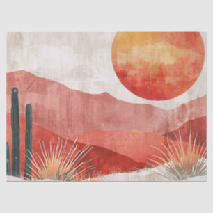 Warm Minimalist - Abstract Boho Desert Landscape Tissue Paper