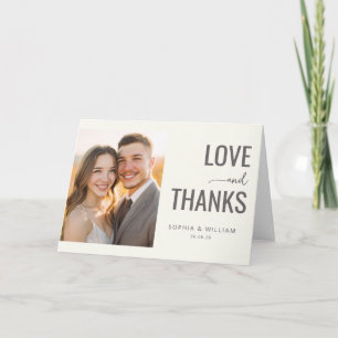 Warm Minimalist Photo Thank You Card