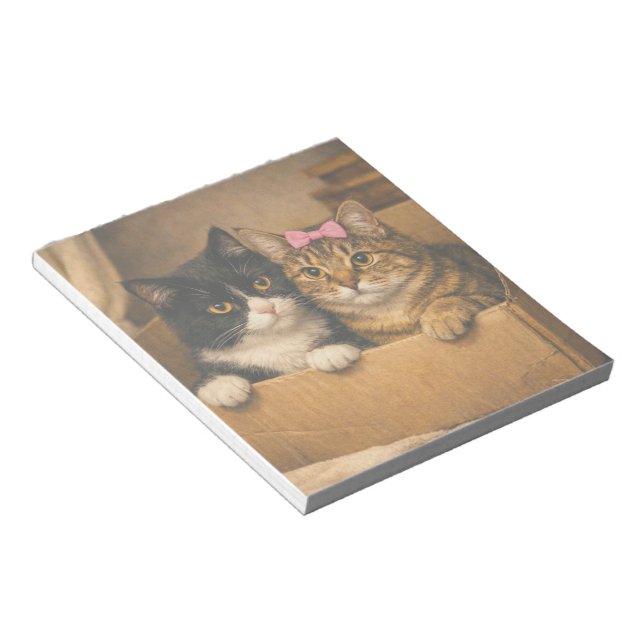 Warm Moments Cats in a Box Notepad (Angled)