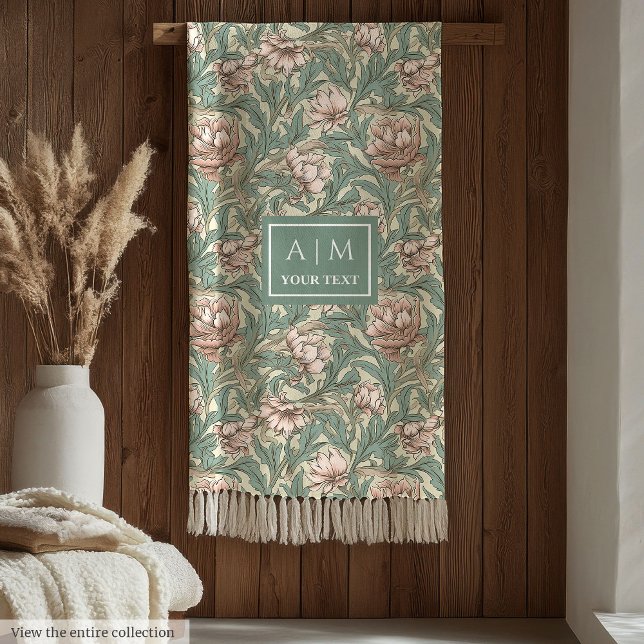 Warm Morris inspired custom name floral blanket (Warm Morris inspired custom name floral blanket)