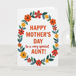 Warm Mothers Day Aunt Card