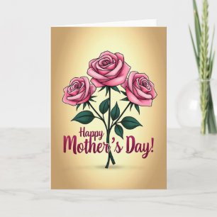 Warm Mothers Day Floral Card