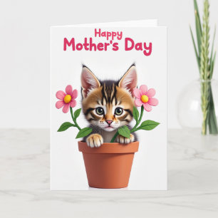 Warm Mothers Day Kitten Card