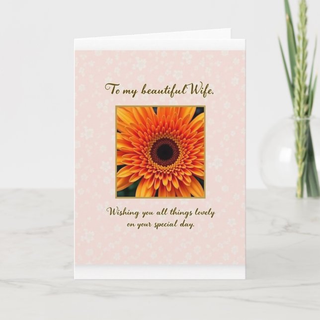 Warm Mothers Day Petals Card (Front)