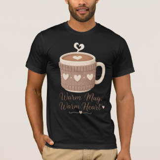 Warm Mug Warm Heart Cosy Knitted Coffee Cup T-Shirt