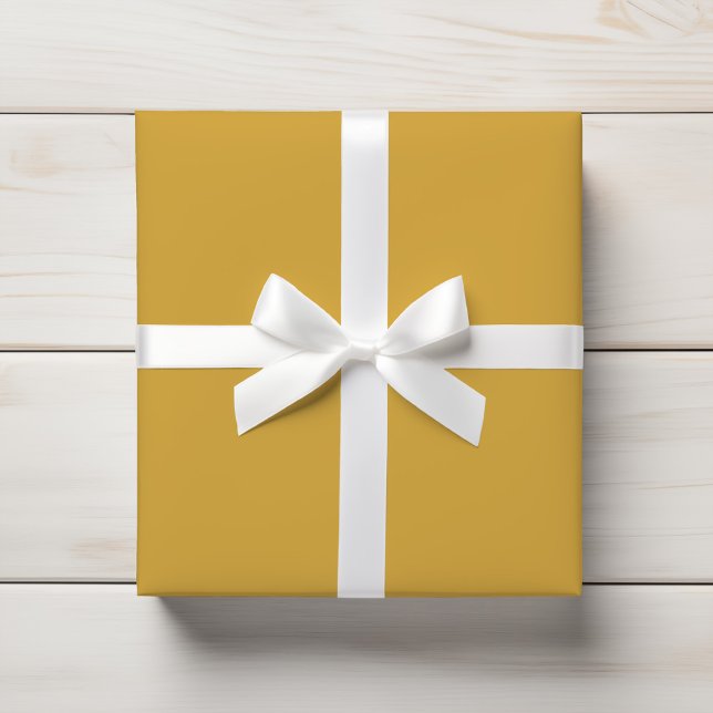 Warm Mustard Spicy Yellow Solid Colour Wrapping Paper (Creator Uploaded)