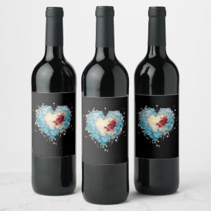 Warm my heart, personnalisé wine label