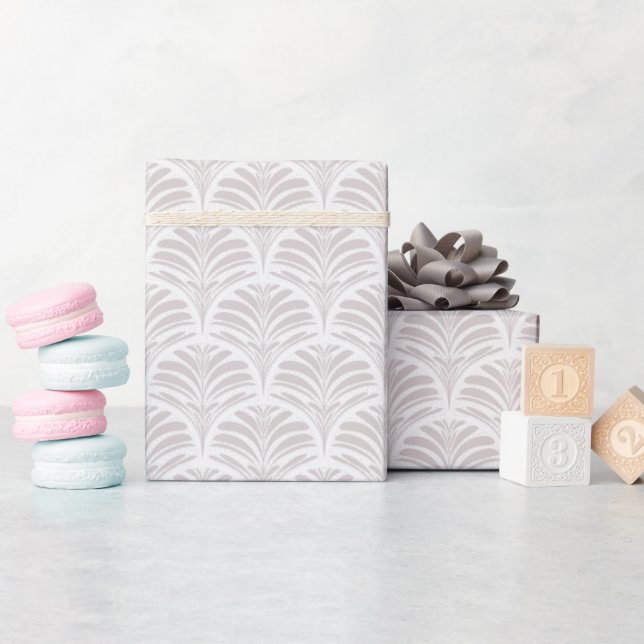 Warm Neutral Art Deco | Minimalist Modern Wrapping Paper (Baby Shower)