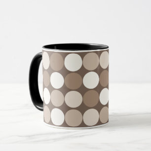 Warm Neutral Earth Geometric Circles Mug