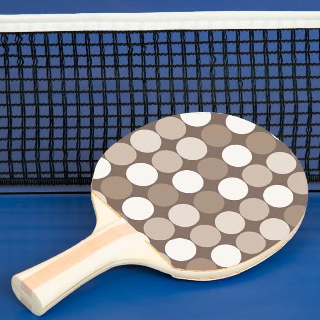 Warm Neutral Earth Geometric Circles  Ping Pong Paddle (Insitu)