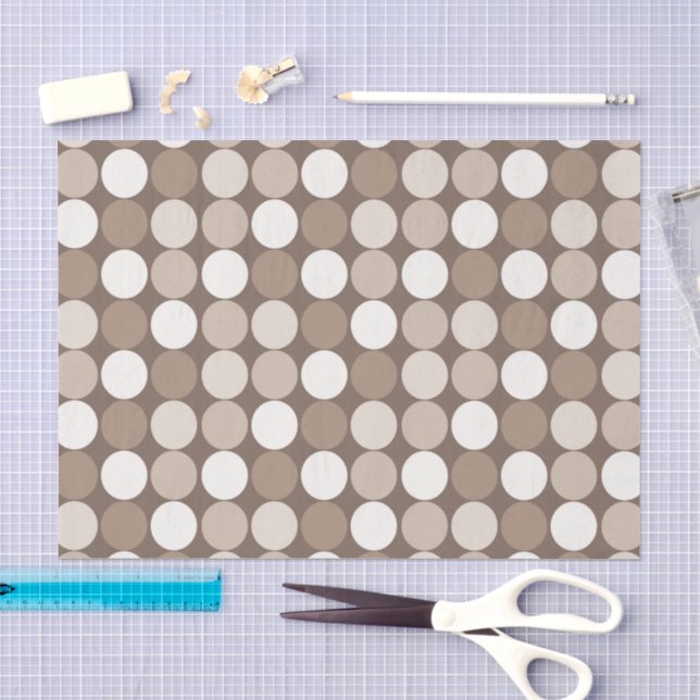 Warm Neutral Earth Geometric Circles  Tissue Paper (Craft)