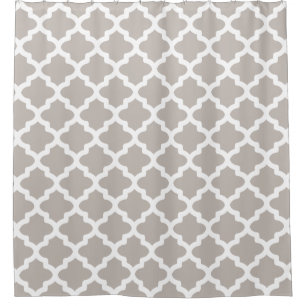 Warm Neutral Grey Modern Bathroom Shower Curtain