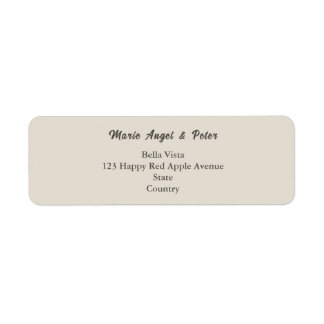 Warm Neutral Lettering Wedding Return Address Label