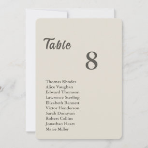 Warm Neutral Minimalist & Integrated Guest List Invitation