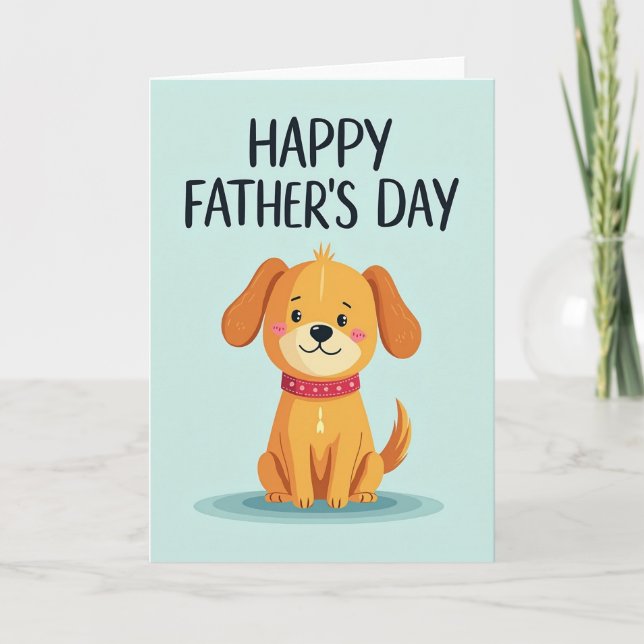 Warm Ochre Fathers Day Card (Front)