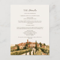 Warm Ochre Tuscan Hill Town Italy Wedding Details