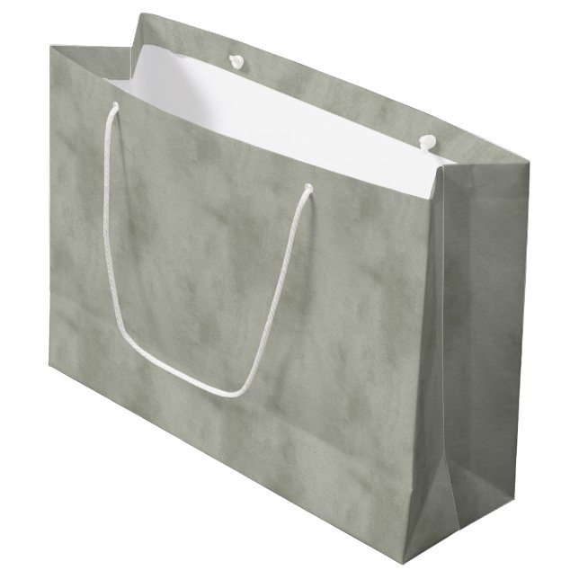 Warm Olive Green Christmas Large Gift Bag (Front Angled)