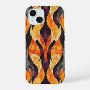 Warm Orange Abstract Pattern iPhone 15 Case