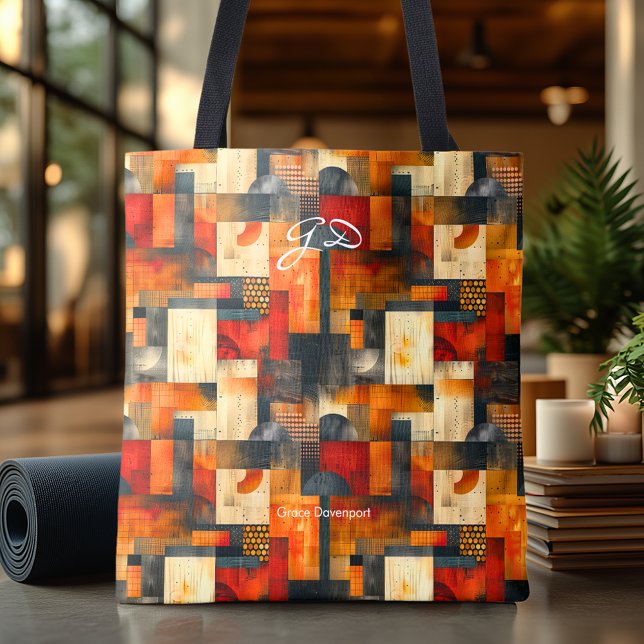 Warm Orange Abstract Personalised Tote Bag (Creator Uploaded)