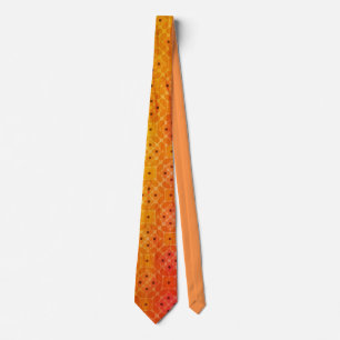 Warm Orange and Red Ombre Mid-Century Geometric Tie
