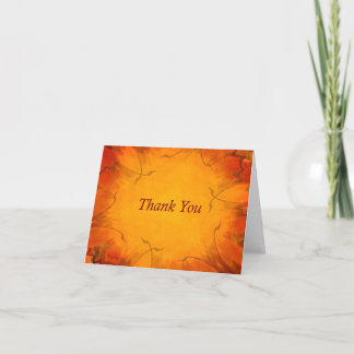 Warm Orange Tangerine Flair Thank You Card ©AH2008