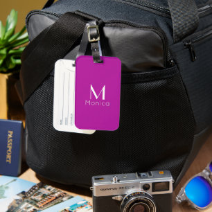  Warm  orchid  - personalised  Luggage Tag