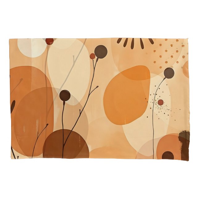 Warm Organic Minimalist Palette Pillow Case (Front)