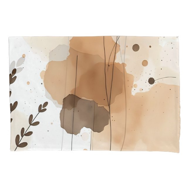 Warm Organic Minimalist Palette Pillowcase (Front)