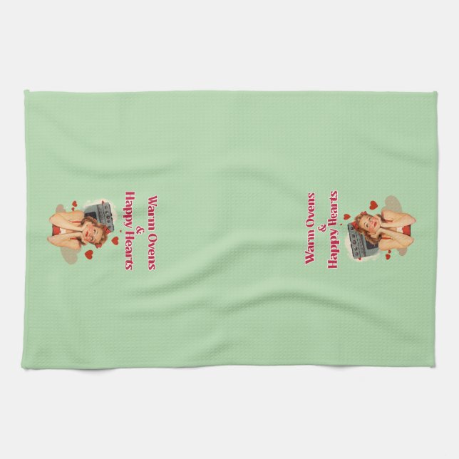 Warm Ovens and Happy Hearts Kitchen Towel (Horizontal)