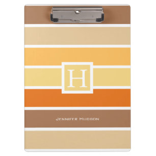 Warm Pastel Autumn Colour Palette   Personalised Clipboard