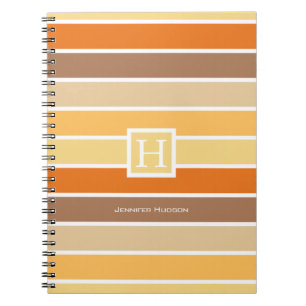 Warm Pastel Autumn Colour Palette   Personalised Notebook