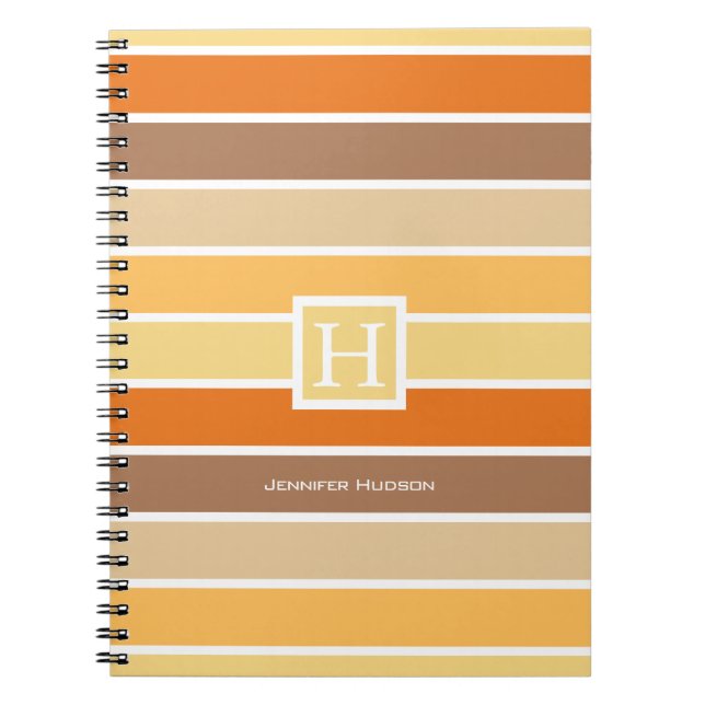 Warm Pastel Autumn Colour Palette | Personalised Notebook (Front)