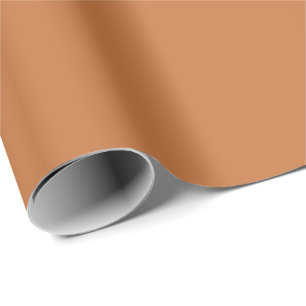 Warm Peach Caramel Solid Colour Print, Neutral Wrapping Paper
