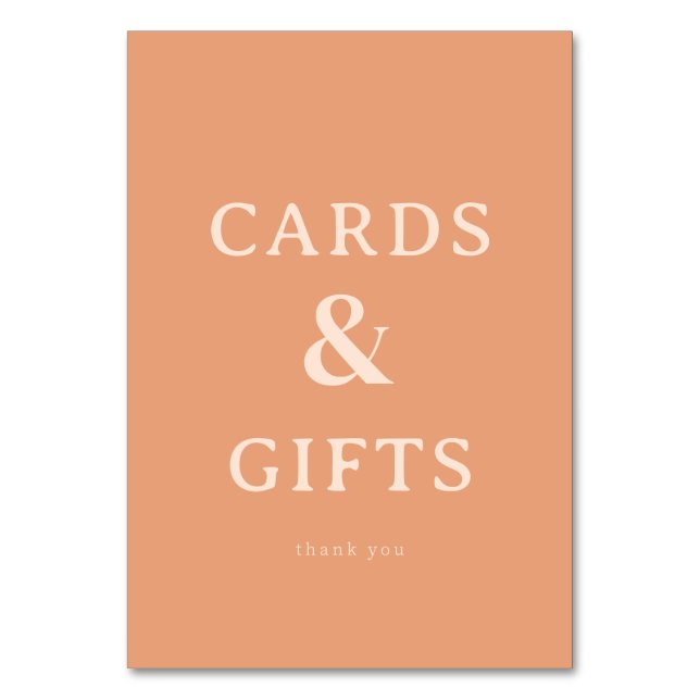 Warm Peach Minimalist Gratitude Card (Front)