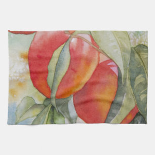Warm Peaches Tea Towel
