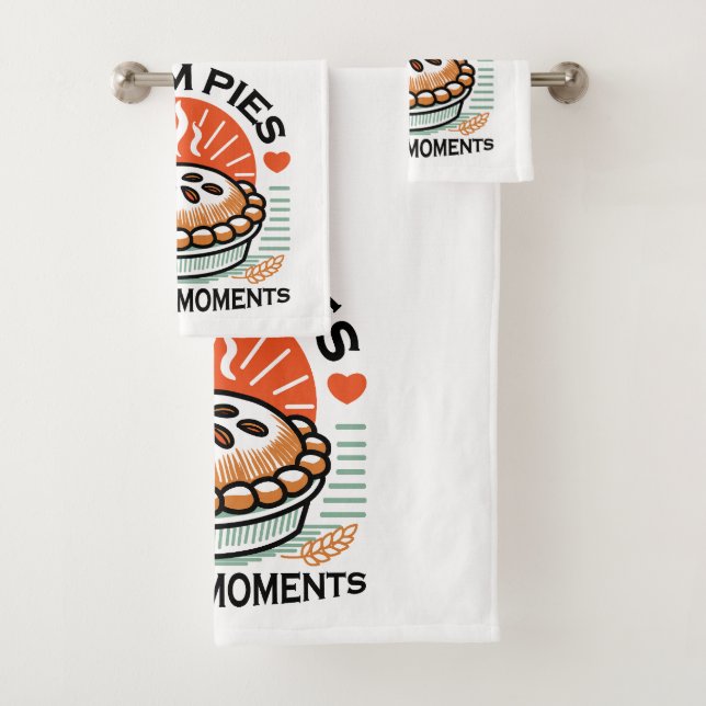 Warm Pies Warmer Moments – Cosy Autumn Design Bath Towel Set (Insitu)