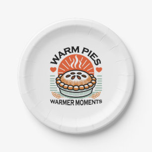 Warm Pies Warmer Moments – Cosy Autumn Design Paper Plate