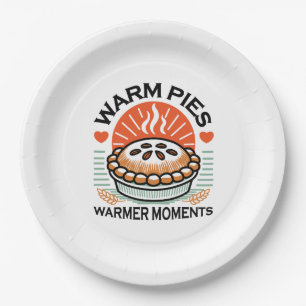Warm Pies Warmer Moments – Cosy Autumn Design Paper Plate