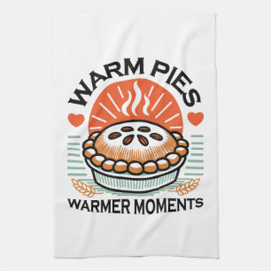 Warm Pies Warmer Moments – Cosy Autumn Design Tea Towel